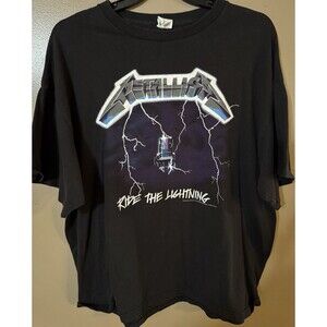 Metallica Ride The Lightening Glow In Dark T-shirt  2007 Double Sided 2XL RARE